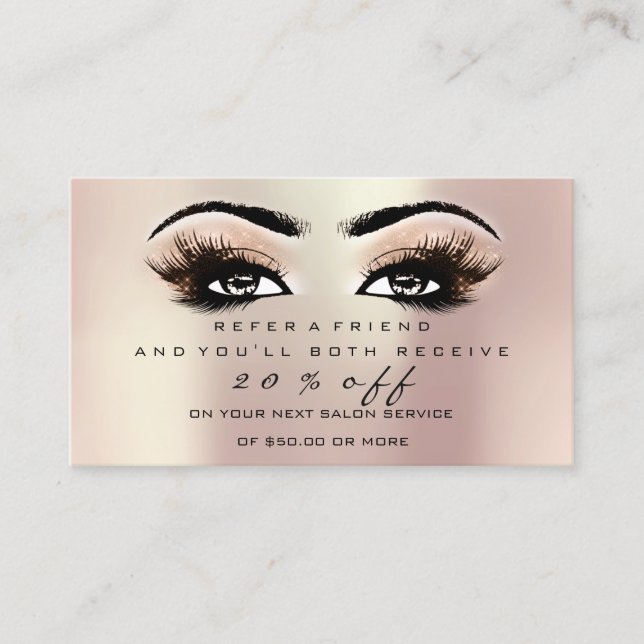 Extension de maquillage Rose de la carte de référe (Devant)