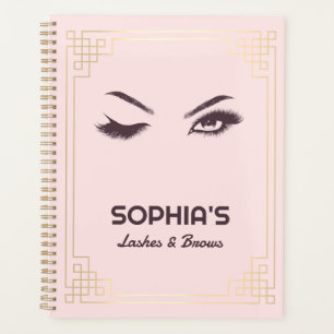 Extension Lash Brows Pink Gold Nomination Planner