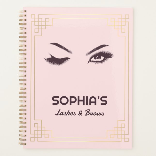 Extension Lash Brows Pink Gold Nomination Planner (Devant)