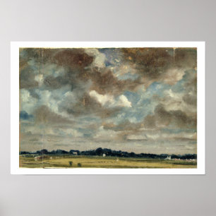 Extensive Landscape with Grey Clouds, c.1821 (oil Poster