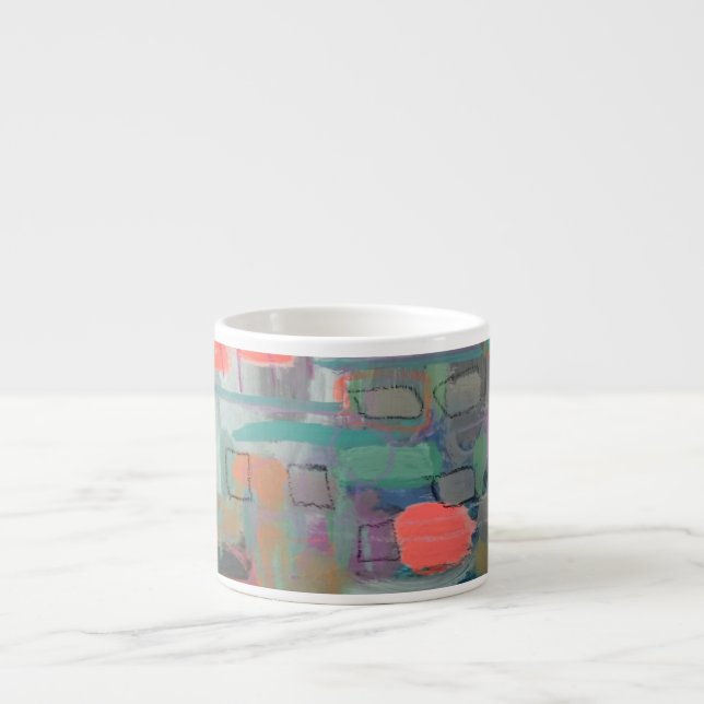 "Extérieur" Art Abstrait Design Espresso Mug (Devant)