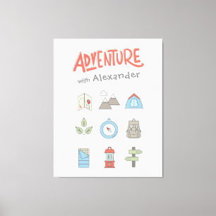 Extérieur Aventure Camping Enfants Toile Mur Art