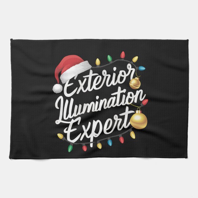Exterior Illumination Expert Christmas Light Decor Kitchen Towel (Horizontal)