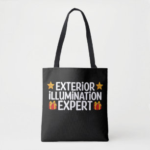 Exterior Illumination Expert Christmas Light Decor Tote Bag
