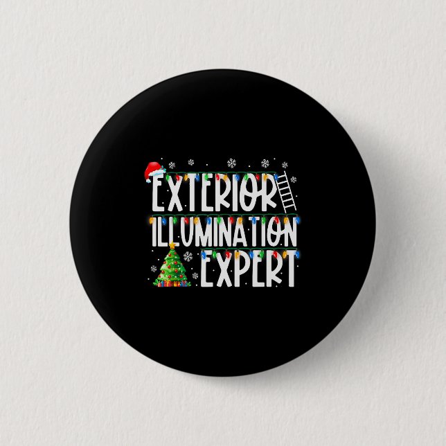 Exterior Illumination Expert Christmas Light Xmas  2 Inch Round Button (Front)