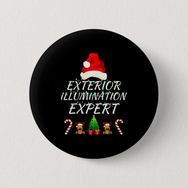 Exterior Illumination Expert Christmas Lights Deco 2 Inch Round Button (Front)