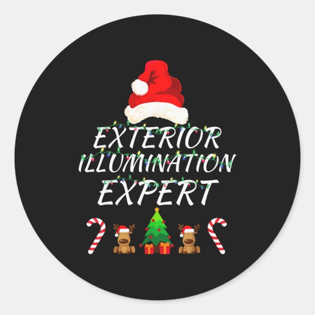 Exterior Illumination Expert Christmas Lights Deco Classic Round Sticker (Front)