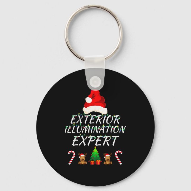 Exterior Illumination Expert Christmas Lights Deco Keychain (Front)