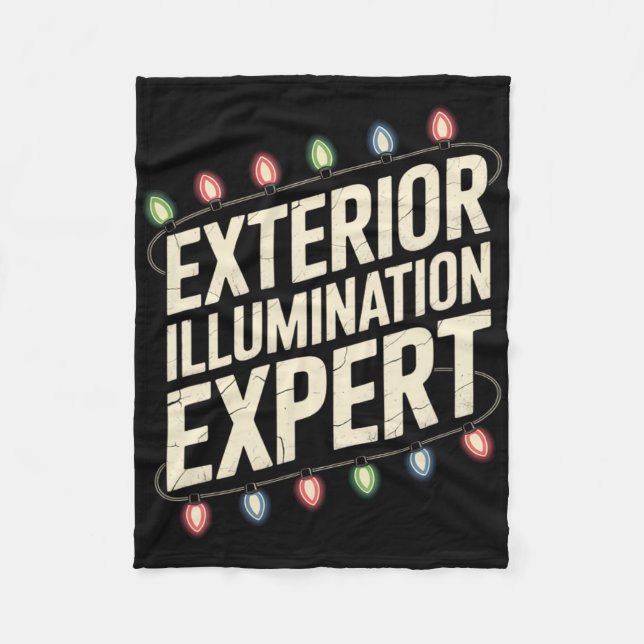 Exterior Illumination Expert Christmas Season Humo Fleece Blanket (Front)
