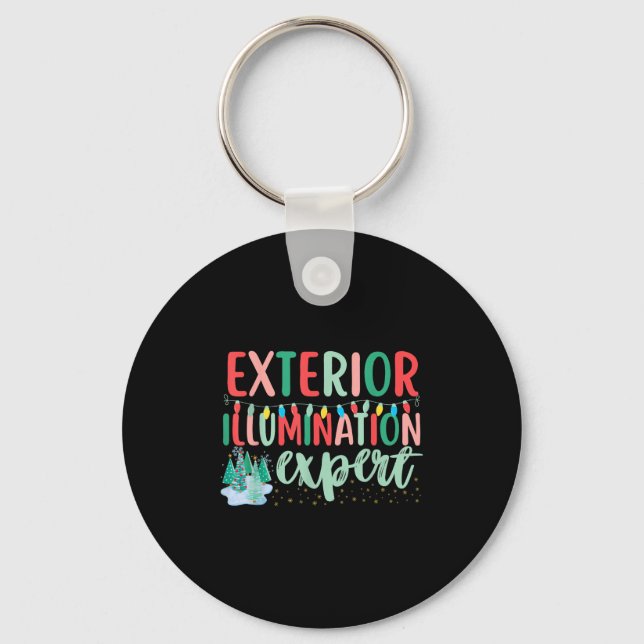 Exterior Illumination Expert Funny Christmas Light Keychain (Front)