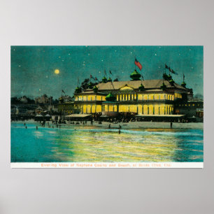 Exterior Night View of the Neptune Casino & Poster