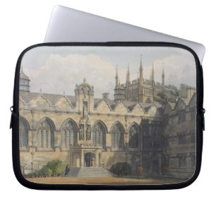 Exterior of Oriel College, illustration from the ' Laptop Sleeve