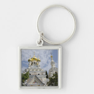 Exterior of Saint Alexander Nevsky Cathedral Keychain