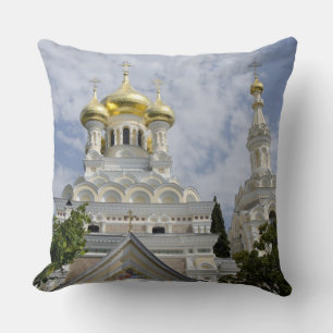 Exterior of Saint Alexander Nevsky Cathedral Throw Pillow