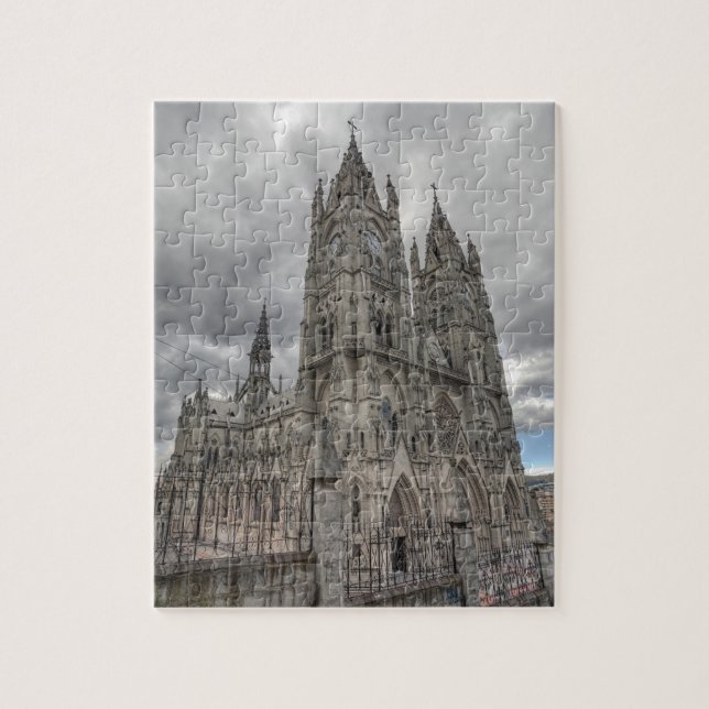Exterior of the Basilica in Quito, Ecuador Jigsaw Puzzle (Vertical)