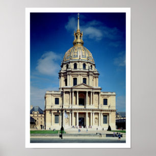 Exterior of the church, begun 1676 (photo) poster