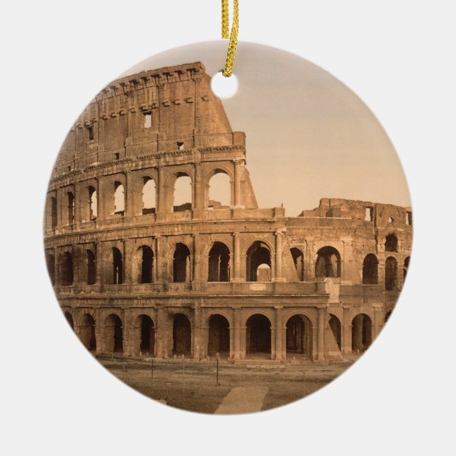 Exterior of the Colosseum, Rome, Italy Ceramic Ornament (Front)