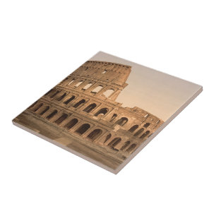 Exterior of the Colosseum, Rome, Italy Tile