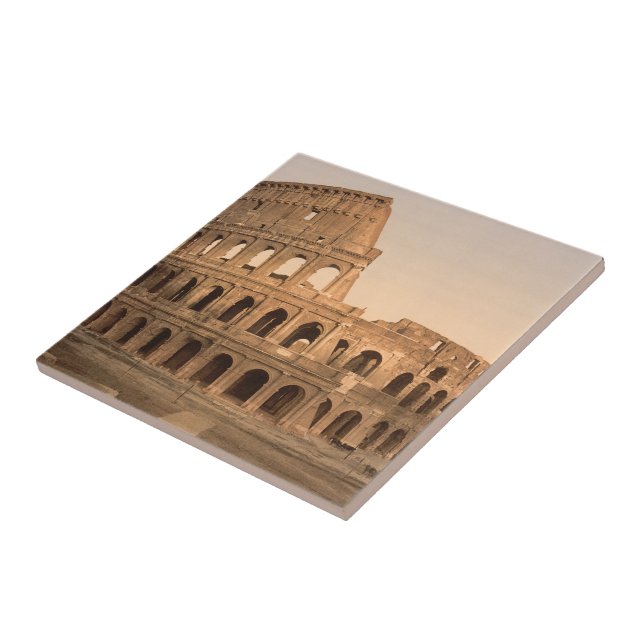 Exterior of the Colosseum, Rome, Italy Tile (Side)