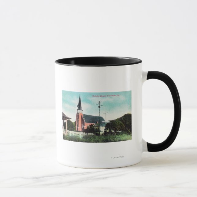 Exterior View of a Catholic Church Mug (Right)