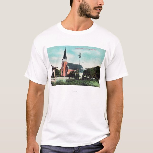 Exterior View of a Catholic Church T-Shirt (Front)