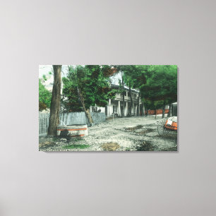 Exterior View of a Road HouseYreka, CA Canvas Print
