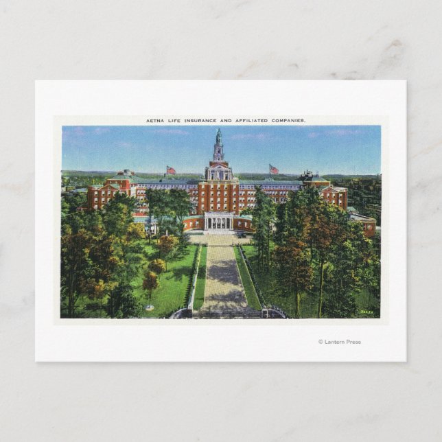 Exterior View of Aetna Life Insurance Building Postcard (Front)