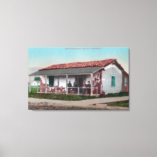 Exterior View of an Old Adobe HomeVentura, CA Canvas Print