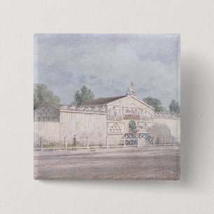 Exterior view of Astley's Amphitheatre, 1777 2 Inch Square Button