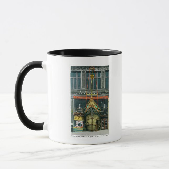 Exterior View of Bernstein's Fish Grotto on Mug (Left)