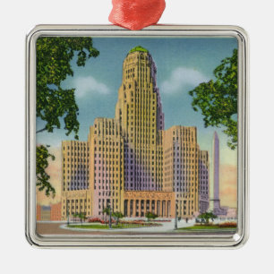 Exterior View of City Hall & the McKinley Metal Ornament