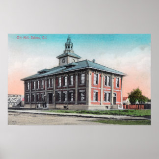 Exterior View of City HallSalinas, CA Poster