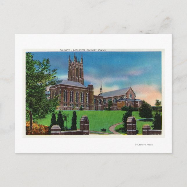Exterior View of Colgate Divinity School Postcard (Front)
