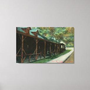 Exterior View of Fitch Mt. Tavern and Roadway Canvas Print