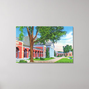 Exterior View of Hall of Springs and Grounds Canvas Print