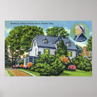 Exterior View of Harriet Beecher Stowe's Poster