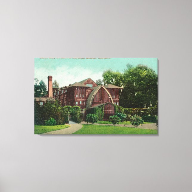 Exterior View of Hearst Hall, U of CA Canvas Print (Front)