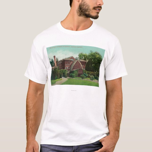 Exterior View of Hearst Hall, U of CA T-Shirt (Front)