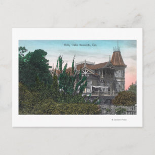 Exterior View of Holly Oaks Building Postcard
