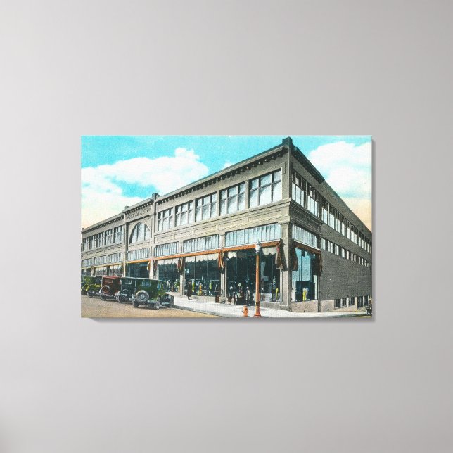 Exterior View of Holman's Department Store Canvas Print (Front)