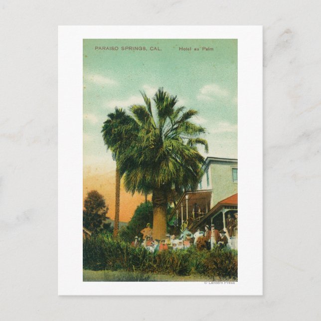 Exterior View of Hotel au Palm Postcard (Front)