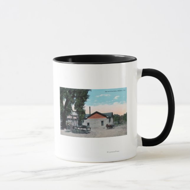 Exterior View of Jacinto CreameryWillows, CA Mug (Right)