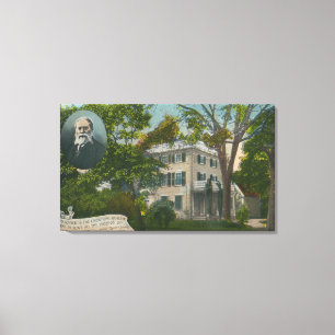 Exterior View of James Russell Lowell Home Canvas Print