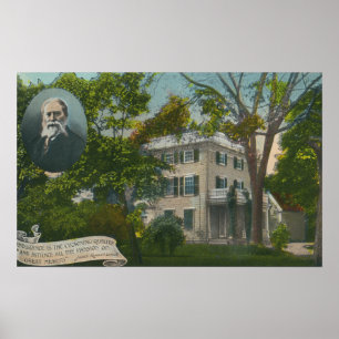 Exterior View of James Russell Lowell Home Poster