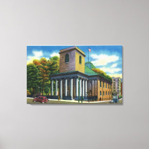 Exterior View of King's Chapel Canvas Print