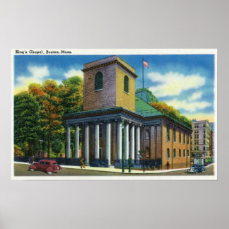 Exterior View of King's Chapel Poster