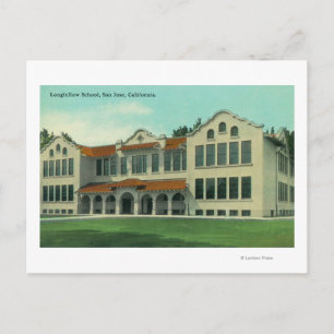 Exterior View of Longfellow School Postcard
