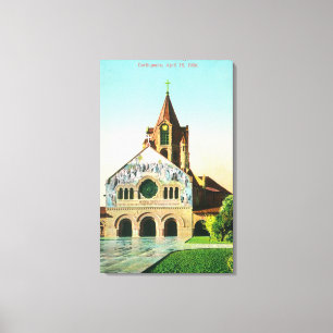 Exterior View of Memorial Church at Stanford U Canvas Print