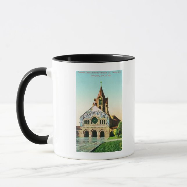Exterior View of Memorial Church at Stanford U Mug (Left)