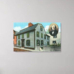 Exterior View of Nathaniel Hawthorne's Canvas Print